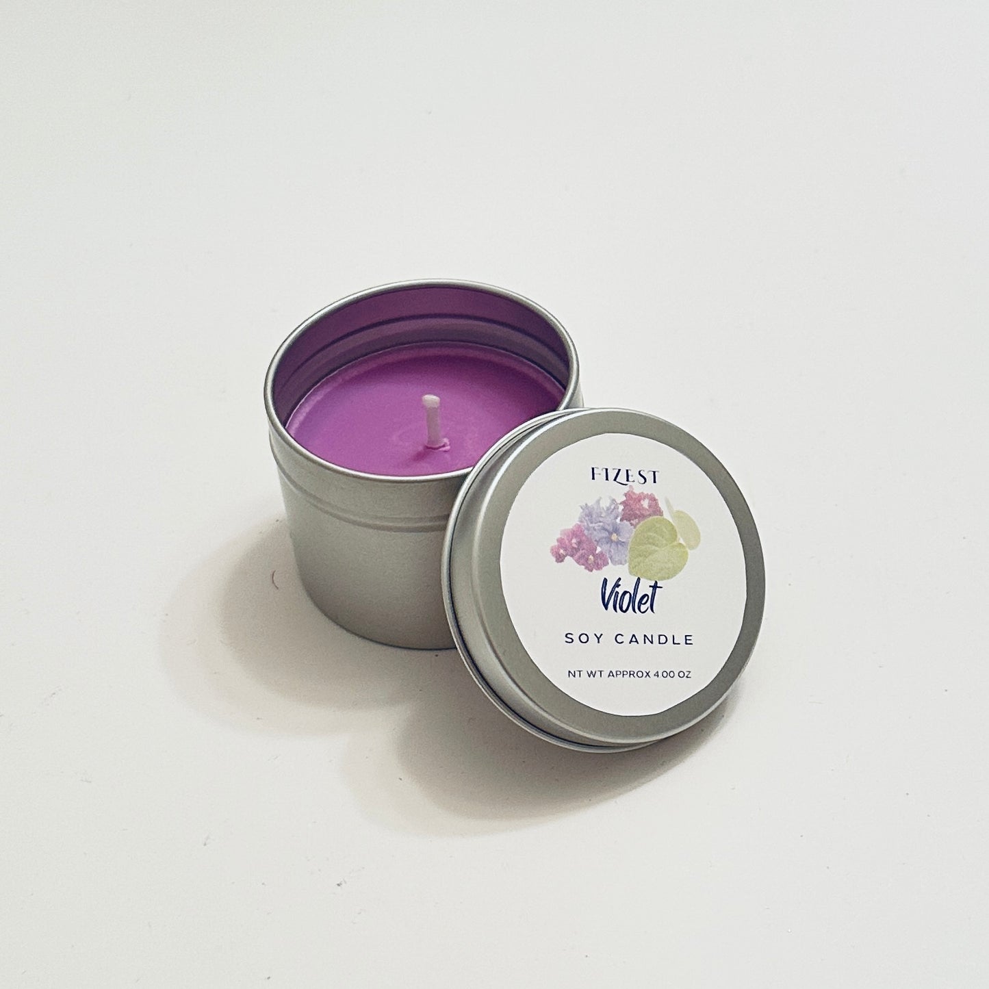 Violet Candle Tin